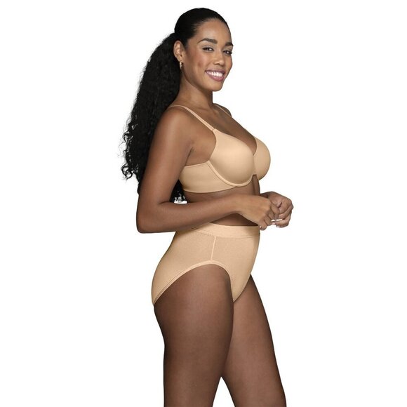 2Pk Vanity Fair SZ 44C Women's Underwire Full Coverage T-Shirt Bra Beige & Black - Picture 6 of 10